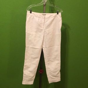 White Linen Crop Pants- Perfect for Dîner en Blanc
